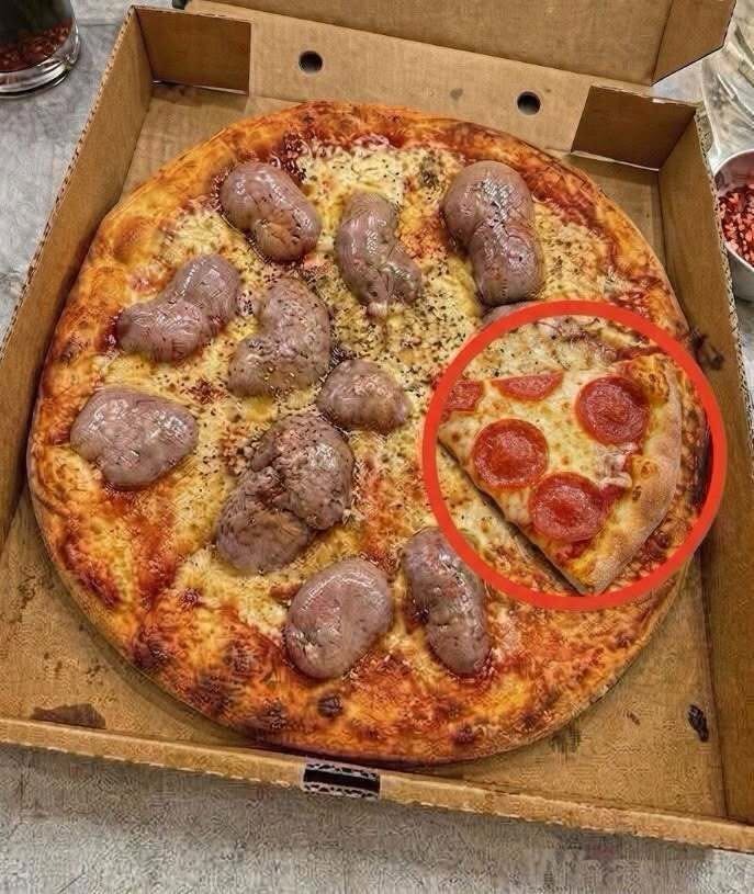 I ordered a pizza in the evening